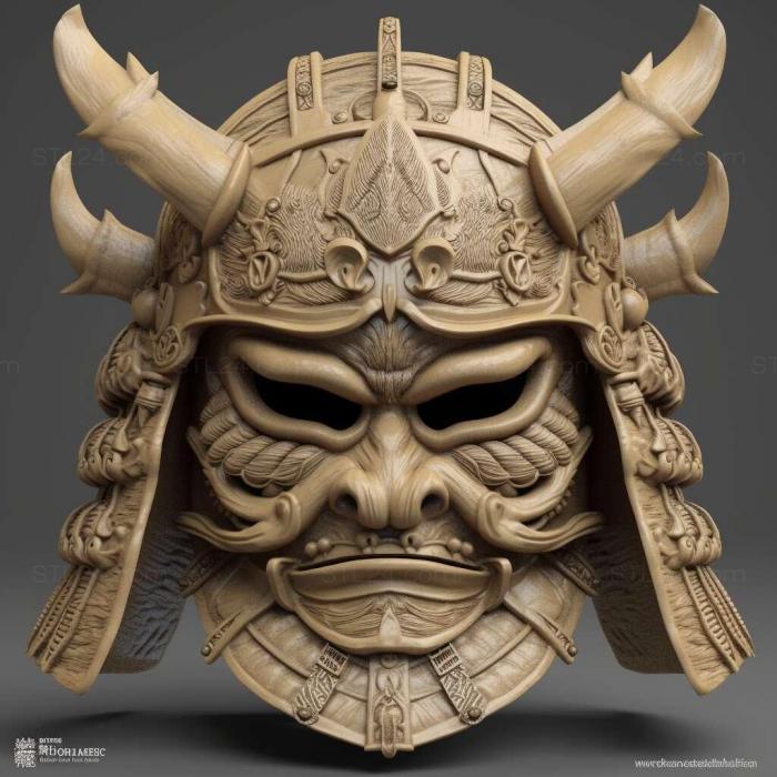 Ideas (Samurai helmet 2, IDEA_18058) 3D models for cnc